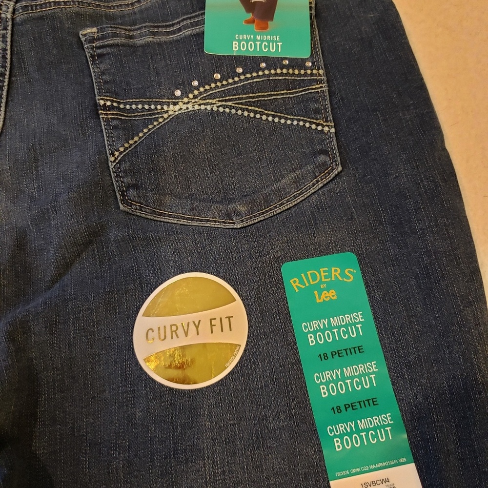 Riders Lee 18 petite curvy midrise